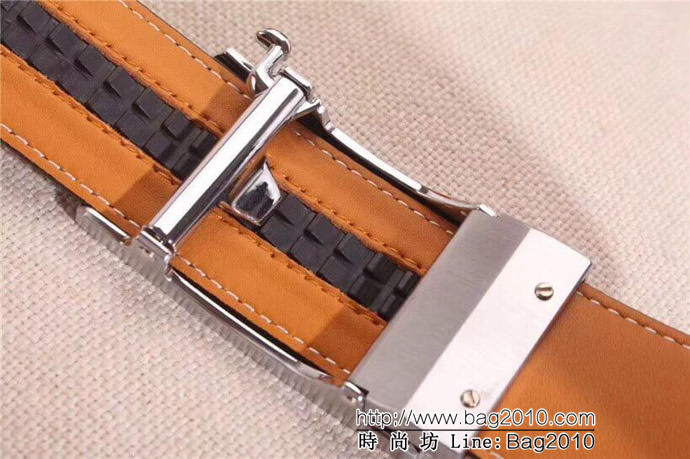 Zegna 傑尼亞 雙面原版進口小牛皮 316精鋼Z字扣 男士皮帶  xfp1231